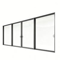Portes coulissantes en verre trempé à double vitrage en profilé d'aluminium de haute qualité de style australien pour villa moderne de luxe
