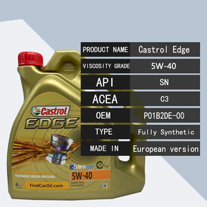 รับประกันคุณภาพ น้ำมันเครื่องสังเคราะห์แท้ 100% สำหรับรถยนต์ SN 5W40 C3 รุ่นยุโรป 4 ลิตร P01B2DE-00 สำหรับ <span class=keywords><strong>Castrol</strong></span> EDGE - Product Image 6