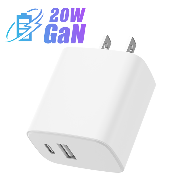 Dual Type USB C 20W Fast Charger Smart Wall Charger Mobile USB Charger Customize Logo