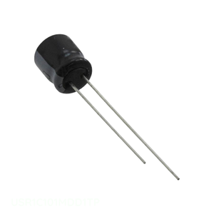 Condensateur radial en aluminium USR1C101MDD1TP 100 µF 20 % 16 V à trou traversant, canal fabricant - Product Image 1