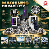Tour CNC vertical sur mesure OEM avec panneau de commande CNC, éclairage empilé et broche servo