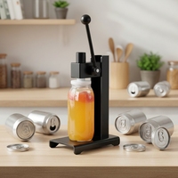 Machine à sceller les boîtes manuelle, scelleuse de boîtes portative pour boîtes en PET et en métal, pour thé à bulles, café, jus, usage domestique et commercial