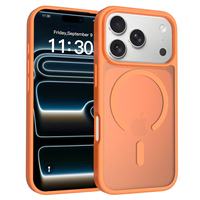 Coque de téléphone magnétique de charge sans fil antichoc effet givré pour iPhone 17 Pro Max, compatible iPhone 17, 16, 15