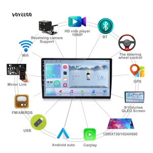 MCX9/10.1 pouces Portable 2Din universel Android GPS Navigation CD camion reproductores Indash MP5 banlieue Audio DVD lecteur de voiture - Product Image 2