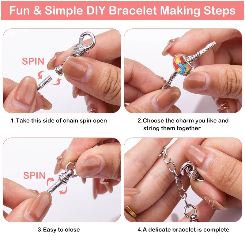 Qiao OEM/ODM DIY Bracelet Making Kit Beads Pendant Charms Bracelets Necklace String Jewelry Making Accessories Kit