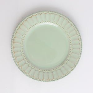 Bộ Đĩa Ăn Tráng Men Phản Ứng 16 Món-Bộ Đĩa Ăn Bằng Đá Màu Xanh Ngọc Bích Bộ Đĩa Ăn Có Kết Cấu Bằng Gốm Thanh Lịch - Product Image 4