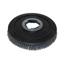 Brosse de nettoyage industrielle manuelle pour revêtements de sol, tapis et moquettes, avec disque brosse en nylon et fil d'acier