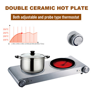 两个燃烧器电热板烹饪炉固体表面CB ce认证家用厨房用具 - Product Image 4
