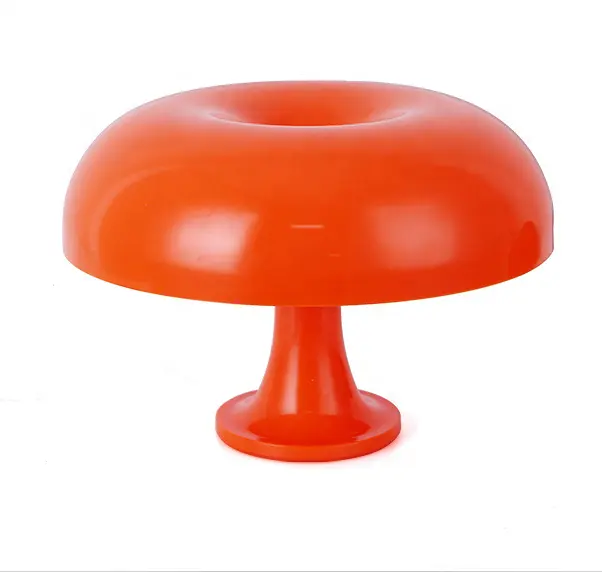 Hot Sell zhongshan Factory LED Mushroom Decoration Lighting Orange Mushroom metal reading Table Lamps