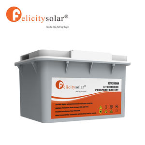 Paquete de Baterías LiFePO4 Felicitysolar de 12V 2.56kWh 200Ah <span class=keywords><strong>Serie</strong></span> FLA12200 - Más de 6000 Ciclos 95% DOD con BMS Inteligente para Inversores Solares - Product Image 2