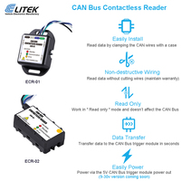 Lector DE DATOS CAN Bus inalámbrico Elitek para rastreador, interfaz CAN Bus, fácil instalación y obtener datos CAN del vehículo