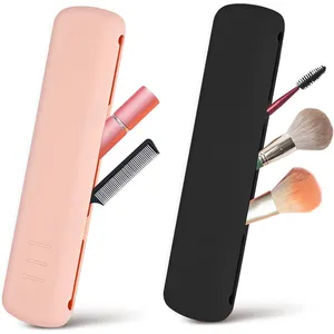Porte-brosse de maquillage de voyage élégant en Silicone Portable porte-brosse cosmétique pour le visage organisateur d'outils de maquillage doux