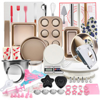 Moldes para Pastel, Juego de Herramientas para Hornear, Moldes para Pizza, Repostería Casera, Galletas, Pan, Paquete para Hornear en Horno Pequeño