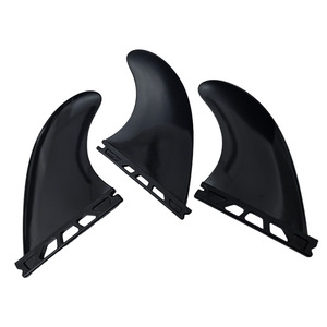 Ailerons de planche de surf LCO-SPORT 437, kit de gouvernail arrière noir en nylon de haute qualité, ailerons gauche, central et droit pour le surf et le paddleboard - Product Image 1