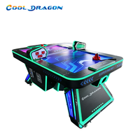 Table de hockey sur air LED avec tableau de scores numérique, fonctionnant à pièces, portable, pour jeux d'arcade familiaux en intérieur
