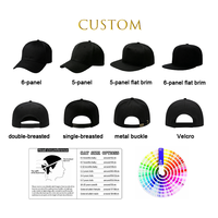 Casquette de baseball personnalisée en usine, style hip-hop urbain, avec rivets doubles en acier inoxydable pour la danse de rue