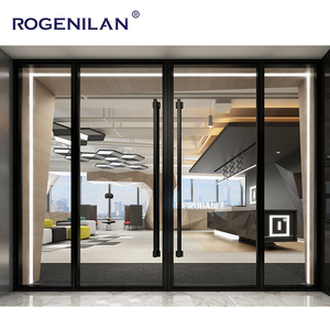 Portes battantes commerciales Rogenilan Shop Eingang en aluminium à double vitrage trempé pour extérieur KFC - Product Image 5