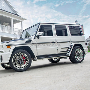 Jantes légères de qualité OEM, finition monobloc noir brillant et blanc brillant avec anneau aérodynamique pour G500/G550/G55AMG/HummerH2 - Product Image 3