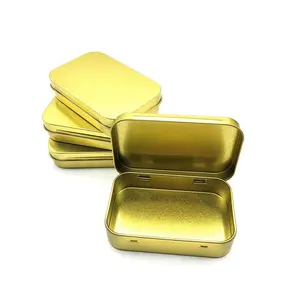 Zinn kleine leere Metall Silber Schwarz Gold Aufbewahrung sbox Münze Candy Key Postkarte Clam shell Aufbewahrung sbox Organizer