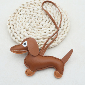 Dachshund Mặt dây chuyền da con Chó Con Túi Mặt dây chuyền vài Keychain xe mặt dây chuyền - Product Image 5