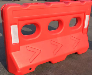 Barrière de sécurité en plastique jaune/rouge en plastique pour le trafic routier du New Jersey - Product Image 4