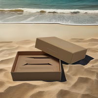 Boîte d'emballage de crème solaire rigide biodégradable écologique de haute qualité pour sérum de soin de la peau, avec revêtement UV haut de gamme et pelliculage mat