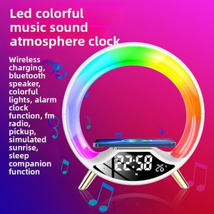 Sunrise Light Night Lamp Digital <strong>Alarm</strong> <strong>Clock</strong> With Sleep Music Sounds <strong>Wireless</strong> Phone Charging Radio <strong>bluetooth</strong> <strong>Speaker</strong> <strong>Alarm</strong> <strong>Clock</strong> - Product Image 6