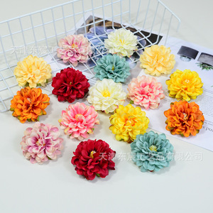 Fleurs artificielles en soie Dahlias de Dongchen Crafts, décorations pour mariage et maison, multicolores, diamètre 7 cm - Product Image 4