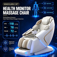 Fauteuil de massage pour seniors à commande vocale, utilisation facile, chauffage, airbag doux, moniteur de santé, cadeau pour les parents, fournisseur OEM