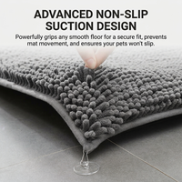 Tapis de sol en chenille épaisse de 3 cm, avec support antidérapant en TPR robuste, doux et durable pour la salle de bain, la cuisine, le salon et la zone des animaux domestiques