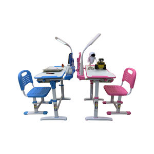 Estación de trabajo escolar para niños de acero y madera, mesa escolar, escritorios y sillas, juego de <span class=keywords><strong>escritorio</strong></span> y sillas para niños de un solo estudiante - Product Image 6