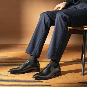 2025 dernier modèle en cuir véritable bureau d'affaires mariage bout pointu haut de gamme chaussures décontractées pour hommes - Product Image 2