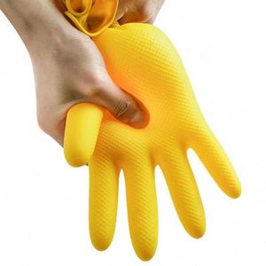Guantes de Látex Oxford Gruesos Ecológicos, Impermeables, de Goma, para Tareas Domésticas y Lavado de Platos, Guantes de Protección Laboral - Product Image 2