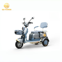 Tuk Tuk Listrik Dua Kursi 800W Motor Senyap Kendaraan Roda Tiga Listrik untuk Transportasi Penumpang Lokal
