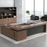 Bureau de direction modulaire minimaliste en forme de L, table de bureau de luxe, design moderne, mobilier de bureau en bois