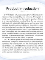 CHT-QE6500 Fluorescence Quantum Efficiency Tester 350-1100nm Absolute Quantum Yield Photoluminescence Spectrum Analyzer