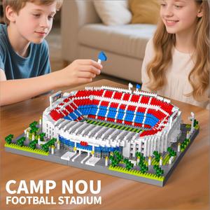 Juego de Bloques de Construcción 3D, Arquitectura Mundialmente Famosa, Estadio de Fútbol, Campo, Bloques de Construcción de Partículas Pequeñas, Juguetes de Ensamblaje DIY - Product Image 6