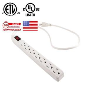 125v/15a abs 2/3/6ft איכות גבוהה פס כוח מגן פרץ 7 בר כוח לשקע - Product Image 1