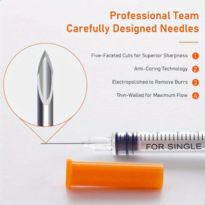 <span class=keywords><strong>Jeringa</strong></span> Médica <span class=keywords><strong>de</strong></span> 31g 5/16 mm 1ml, Paquete <span class=keywords><strong>de</strong></span> 100 Jeringas <span class=keywords><strong>de</strong></span> <span class=keywords><strong>Insulina</strong></span> Desechables, Estériles y Seguras, 30g 100 <span class=keywords><strong>Unidades</strong></span> 8mm para Uso Veterinario - Product Image 3