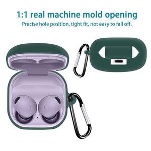 Housse de protection pour écouteurs pour <span class=keywords><strong>Samsung</strong></span> pour Galaxy <span class=keywords><strong>Buds</strong></span> <span class=keywords><strong>2</strong></span> / <span class=keywords><strong>Buds</strong></span> Live / <span class=keywords><strong>Buds</strong></span> <span class=keywords><strong>Pro</strong></span> / <span class=keywords><strong>Buds</strong></span> FE housse de charge avec crochet - Product Image 4