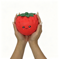 Mainan Squishy Stroberi Lucu Ukuran Besar 15*12cm dari Gudang USA, Mainan Sensorik Pereda Stres, Squishy Jumbo untuk Meredakan Stres