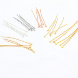 Color-preserving 18k gold 0.7mm thick ball <b>needle</b>, round-tipped <b>needle</b>, <b>bead</b> <b>needle</b> for DIY pearl bracelets and necklaces. - Product Image 4
