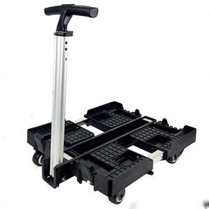 Carretilla de Plataforma Plegable Ligera y Silenciosa de 4 Ruedas, Carro de Transporte Plegable, Carro de Mano Plegable, Utilizado para Cajas de Herramientas Apilables - Product Image 1