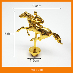 Grandes pièces de course de chevaux chaudes jeu de société en alliage métallique créatif course de chevaux accessoires d'échiquier volant poignée de cheval Animal - Product Image 3