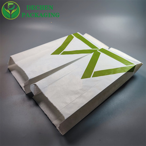 Paper Food Bag Flat Bottom Snack Bag Biodegradable Bag For Food