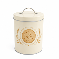 Boîte en étain cylindrique personnalisée pour le thé, les biscuits, le chocolat, les bonbons, l'emballage alimentaire avec couvercle, vente en gros, fabrication sur commande OEM