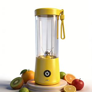 Portable <b>Mini</b> Juice Blender 400ML, 6 304 Stainless Steel Blades Battery-Operated for Fast Smoothies Making at Home - Product Image 1