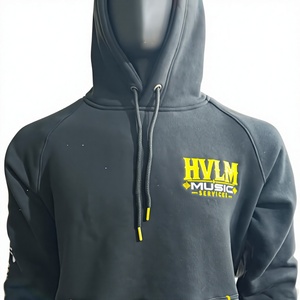 Survêtement pour homme HVLM, coupe classique, à capuche, couleur unie, 100% coton, respirant, léger, impression par transfert thermique, hiver - Product Image 4