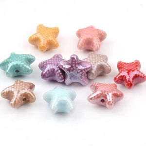Étoile <span class=keywords><strong>de</strong></span> mer perles <span class=keywords><strong>de</strong></span> porcelaine en céramique <span class=keywords><strong>perle</strong></span> en vrac pour collier à faire soi-même boucles d'oreilles bijoux à bricoler soi-même matériel accessoires en gros - Product Image 1