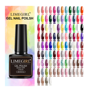 أظافر جل Limegirl أخضر أزرق أحمر وردي بالأشعة فوق البنفسجية/LED نقع ، أظافر جل طويلة الأمد مناسبة لجميع المواسم استخدام الصالونات المنزلية - Product Image 1